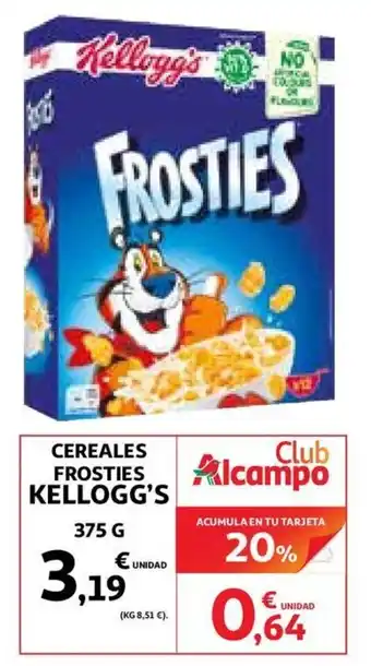 Alcampo Kellogg's Cereales Frosties 375g oferta
