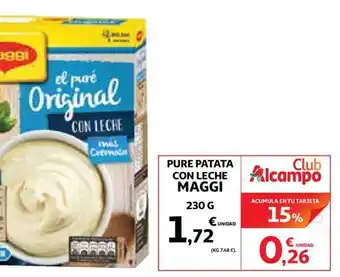 Alcampo Maggi Pure Patata Con Leche 230g oferta