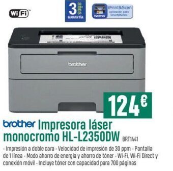 PCBox Brother Impresora Láser Monocromo HL-L2350DW oferta