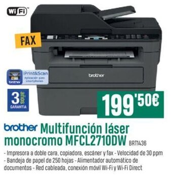 PCBox Brother Multifunción Láser Monocromo MFCL2710DW oferta