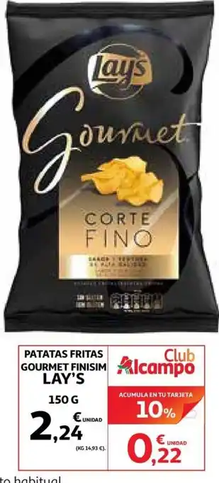 Alcampo Lay's Patatas Fritas Gourmet Finisim 150g oferta