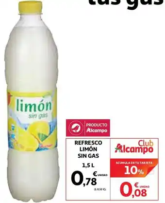 Alcampo Sin Gas Refresco Limón 1.5L oferta