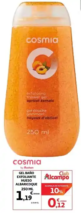 Alcampo Albaricoque Gel Baño Exfoliante Hueso 250ml oferta