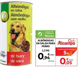Alcampo Perro Albóndigas En Salsa Para 1,2kg oferta