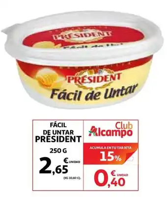 Alcampo President Fácil De Untar 250g oferta