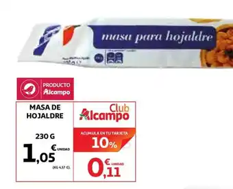 Alcampo Masa De Hojaldre 230g oferta