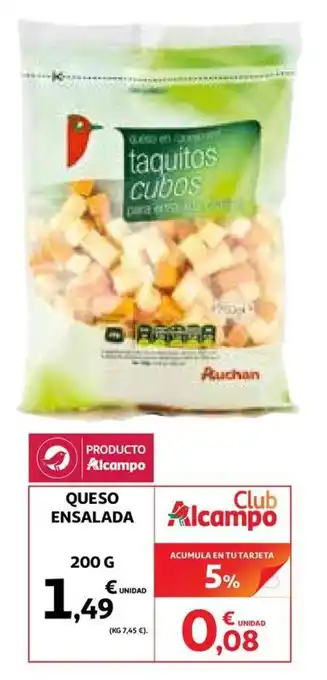 Alcampo Ensalada Queso 200g oferta