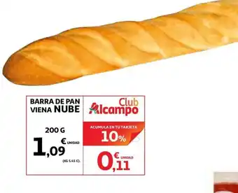 Alcampo Nube Barra De Pan Viena 200g oferta