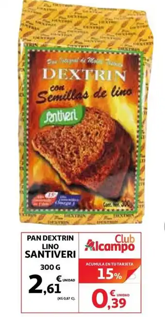 Alcampo Santiveri Pan Dextrin Lino 300g oferta