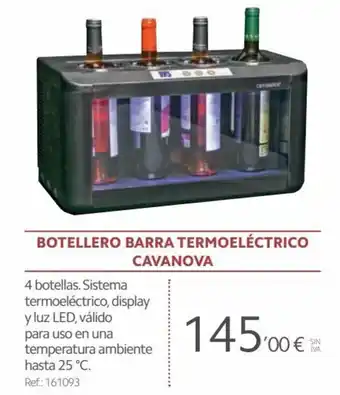Makro Botellero Barra Termoeléctrico Cavanova oferta