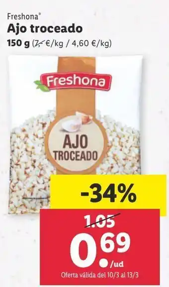 Lidl Ajo troceado freshona oferta