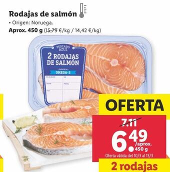 Lidl Rodajas de salmón oferta
