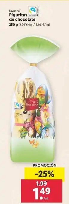 Lidl Figuras de chocolate favorina oferta
