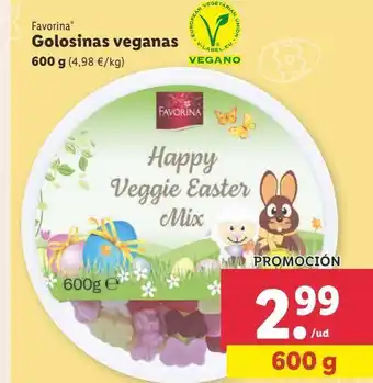 Lidl Golosinas veganas favorina oferta