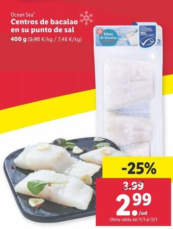 Lidl Centros de bacalao ocean sea oferta