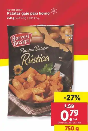 Lidl Patatas gajo para horno harvest basket oferta