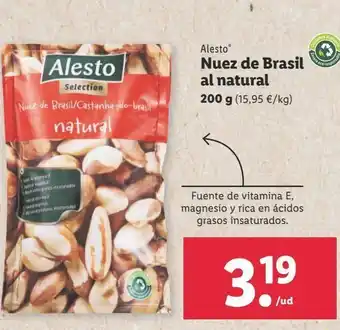 Lidl Nuez de brasil al natural alesto oferta