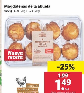 Lidl Magdalenas de la abuela oferta