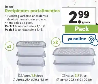 Lidl Recipientes portaalimentos ernesto oferta