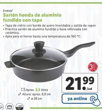 Lidl Sartén hondo de aluminio ernesto oferta