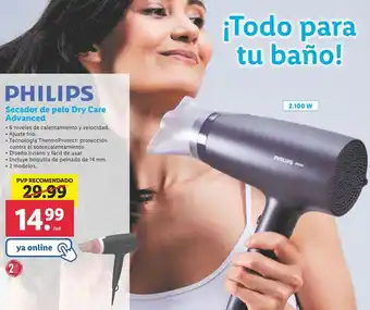 Lidl Secador de pelo dry care philips oferta