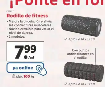 Lidl Rodillo de fitness crivit oferta