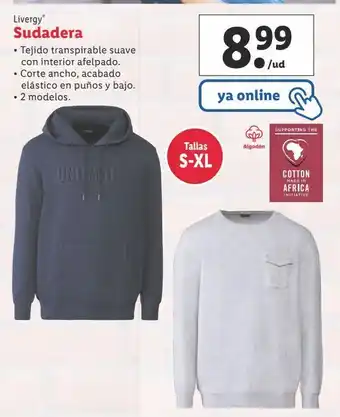 Lidl Sudadera livergy oferta