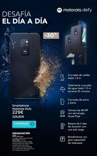 El Corte Inglés Motorola Smartphone Defy oferta