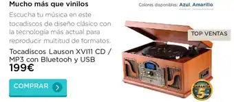 El Corte Inglés Tocadiscos Lauson XV111 CD / MP3 con Bluetooth y USB oferta