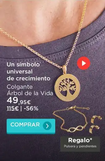 El Corte Inglés Un símbolo universal de crecimiento Colgante Arbol de la Vida oferta