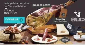 El Corte Inglés Lote paleta de cebo de Campo Ibérico oferta