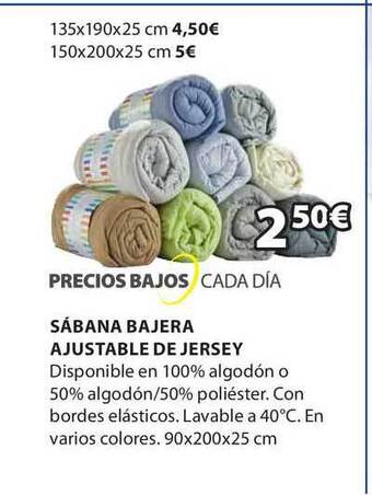 JYSK Sábana Bajera Ajustable De Jersey oferta