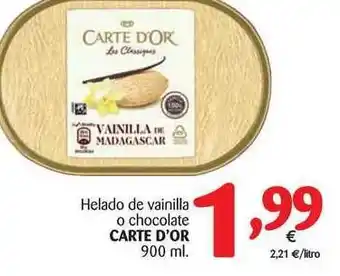 Alimerka Carte D'Or Helado De Vainilla O Chocolate 900ml oferta