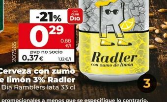 Maxi Dia Cerveza con limón dia oferta