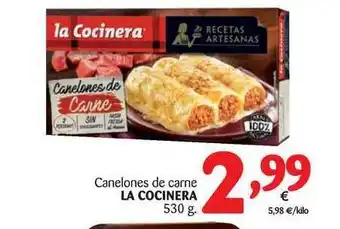 Alimerka La Cocinera Canelones De Carne 530g oferta