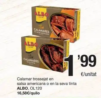 SPAR Fragadis Albo Calamar Trossejat En Salsa Americana O En La Seva Tinta, OL120 oferta