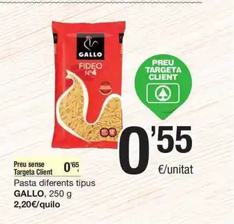 SPAR Fragadis Gallo Pasta Diferents Tipus , 250g oferta