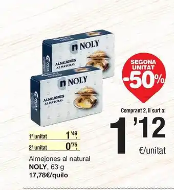 SPAR Fragadis Noly Almejones Al Natural, 63g oferta