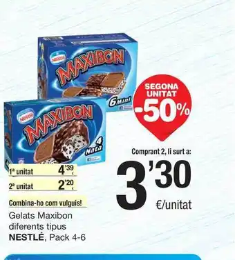SPAR Fragadis Nestlé Gelats Maxibon Dirents Tipus oferta