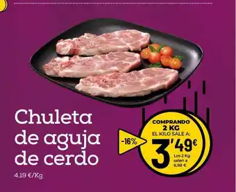 AhorraMas Chuleta De Aguja De Cerdo oferta