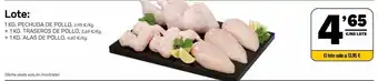 AhorraMas Lote: 1kg.pechuga de pollo + 1kg traseros de pollo + 1kg alas de pollo oferta