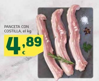 HiperDino Panceta con costilla, el kg oferta