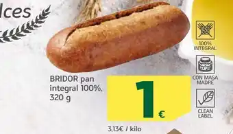 HiperDino Bridor pan integral 100%, 320 g oferta