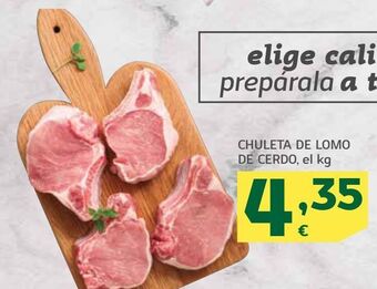 HiperDino Chuleta de lomo de cerdo, el kg oferta
