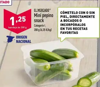 El Mercado Mini pepino snack