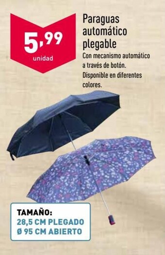 ALDI Paraguas automatico plegable oferta