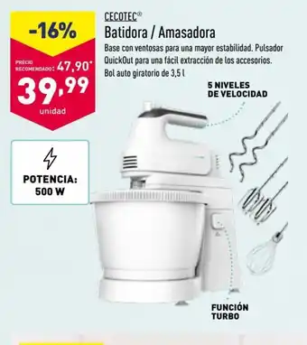 ALDI Cecotec Batidora/Amasadora oferta