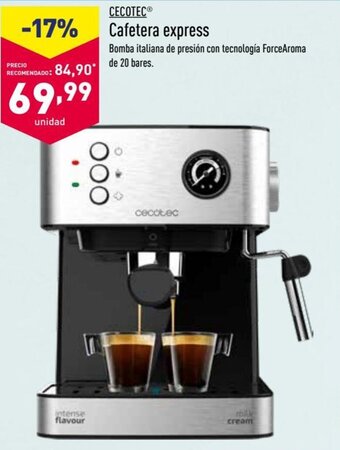 ALDI Cecotec Cafetera express oferta