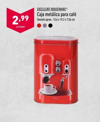 ALDI Excellent Houseware Caja metálica para café oferta