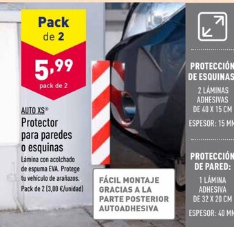 ALDI Auto Xs Protector para paredes o esquinas oferta